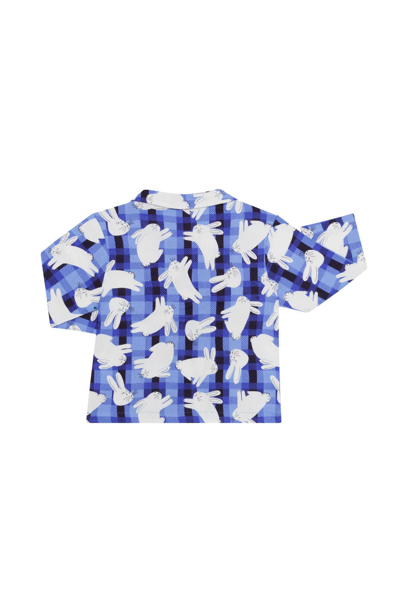 Bonds Flannelette Long Sleeve Top - Bunny Burrow Blue