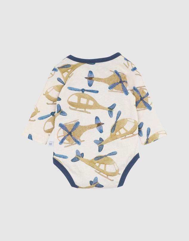 Fox & Finch High Flyer Long Sleeve Bodysuit - All Over Print - Outlet Shop For Kids