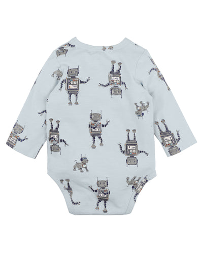 Fox & Finch Roboto Print Long Sleeve Bodysuit - Outlet Shop For Kids
