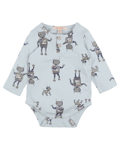 Fox & Finch Roboto Print Long Sleeve Bodysuit - Outlet Shop For Kids