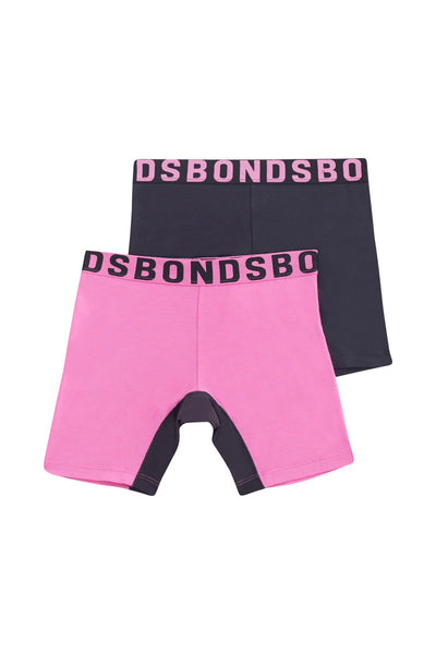 Bonds Girls Anti Chafe Short 2 Pack - Blind Blossom/La Femme Nikita