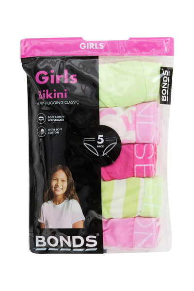 Bonds Girls Bikini 5 Pack - Mini Lunar Sunflower