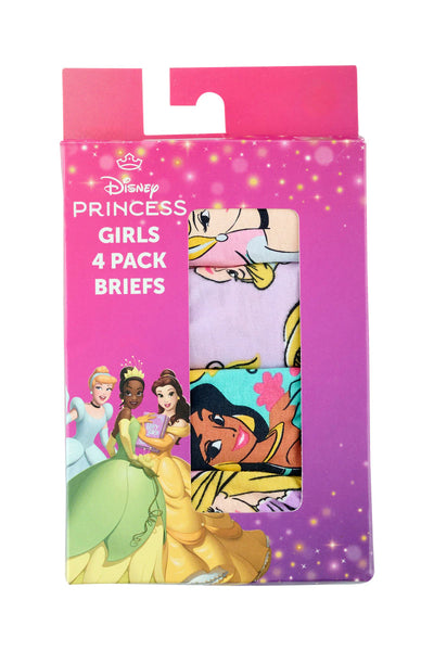 Rio Disney Princess Girls Brief 4 Pack - Princess
