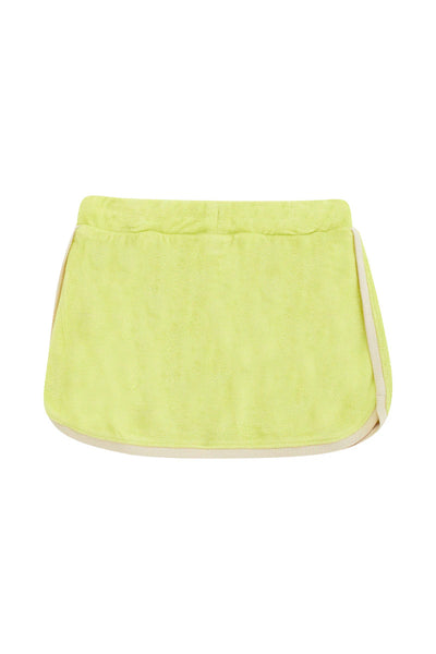 Bonds Girls Terry Toweling Tennis Skort - Lemon Tea Tree