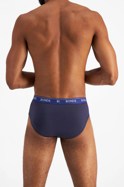 Bonds Men's Guyfront Brief 3 Pack - Blue/Grey/Black
