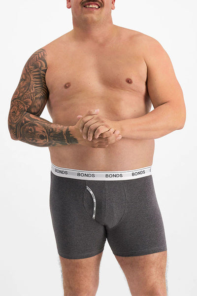 Bonds Men's Guyfront Mid Trunk - Charcoal Marle