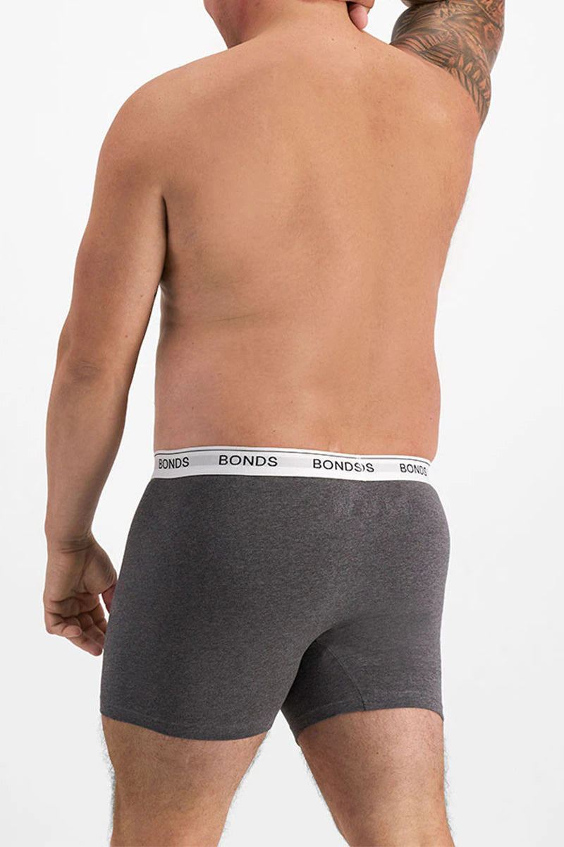 Bonds Men's Guyfront Mid Trunk - Charcoal Marle
