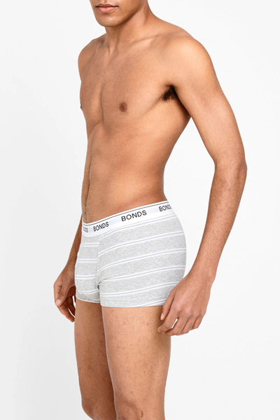 Bonds Men's Guyfront Trunk - Grey Stripe