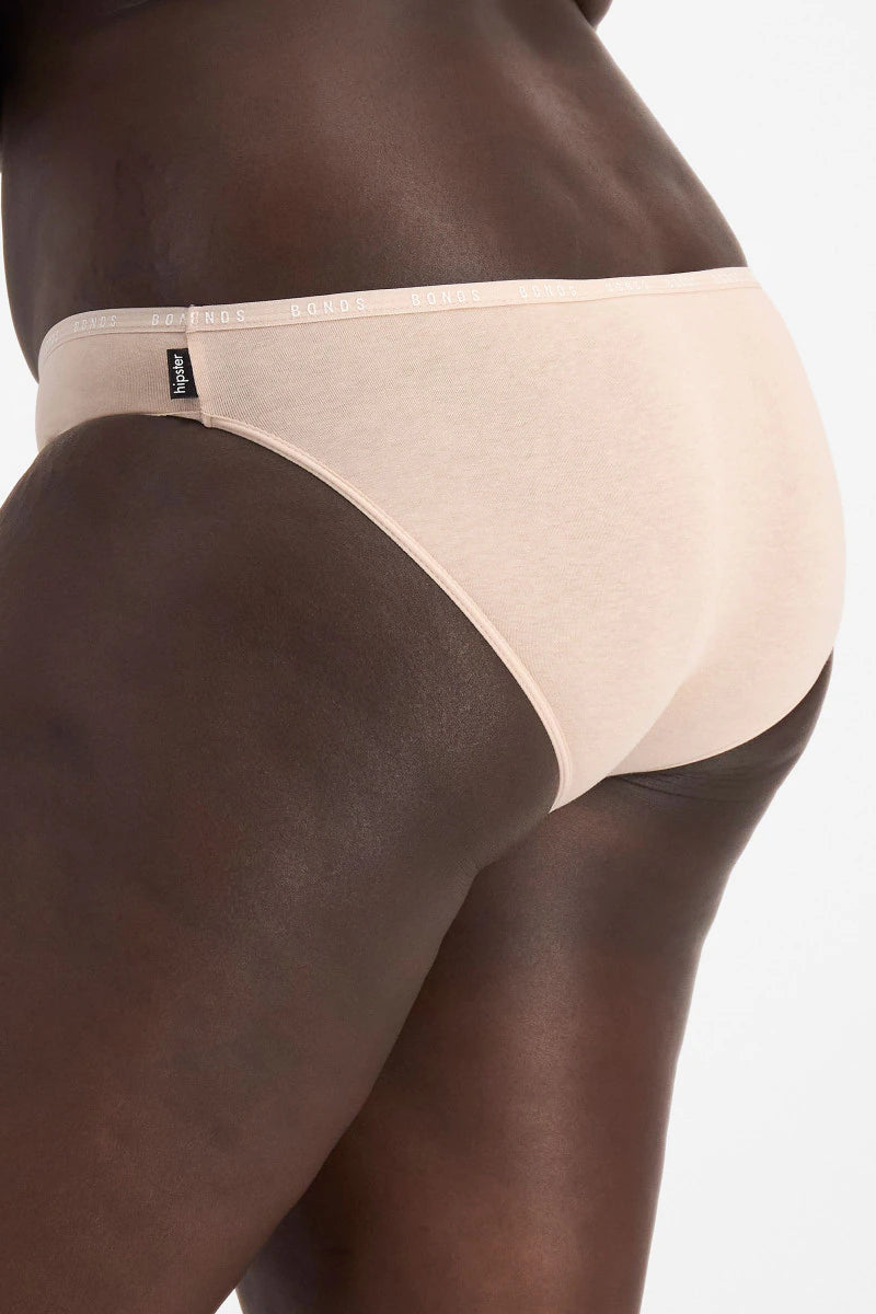 Bonds Womens Hipster Bikini 4 Pack - Grey Marle / Base Blush / Blush Latte / Black