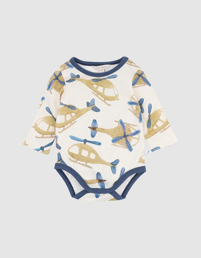 Fox & Finch High Flyer Long Sleeve Bodysuit - All Over Print