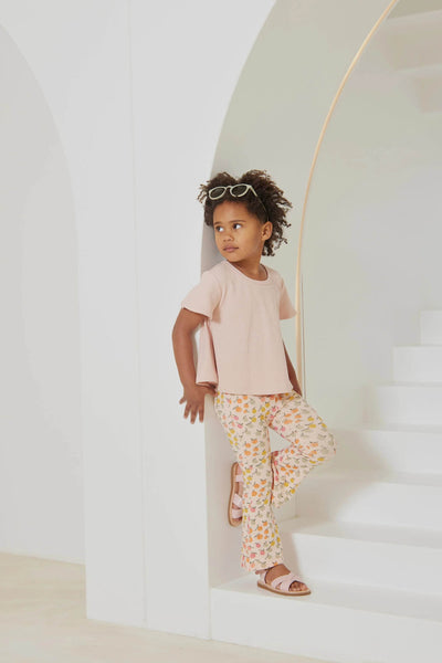 Kapow Kids Blossom Rib Flutter T-Shirt - Outlet Shop For Kids