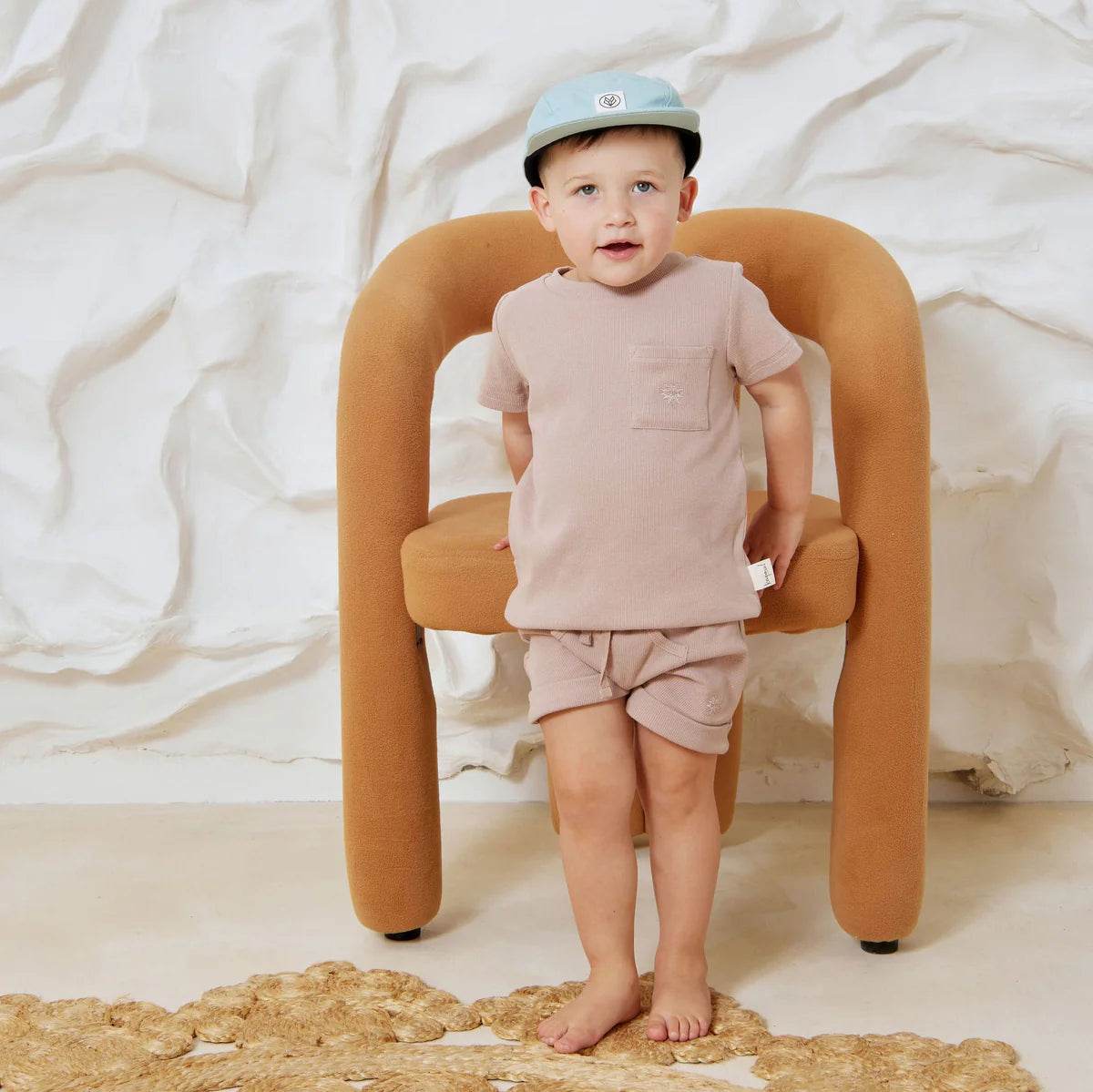 Kapow Kids Taupe Rib Shorts - Outlet Shop For Kids