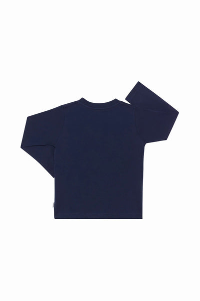 Bonds Kids Long Sleeve Crew Tee - Black Sea