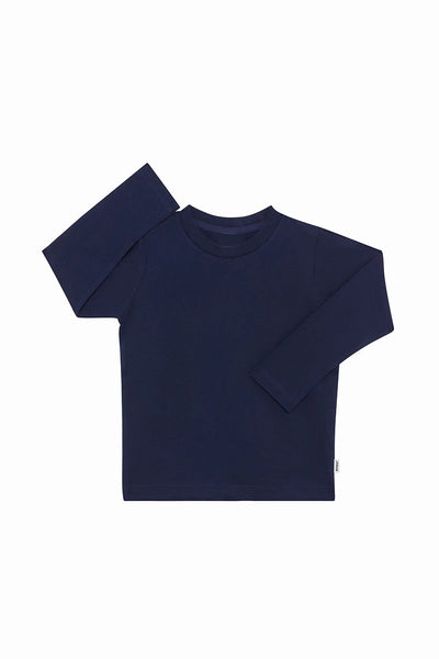 Bonds Kids Long Sleeve Crew Tee - Black Sea