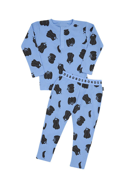 Bonds Kids Long Sleeve Waffle Sleep Set - Pepper Salsa