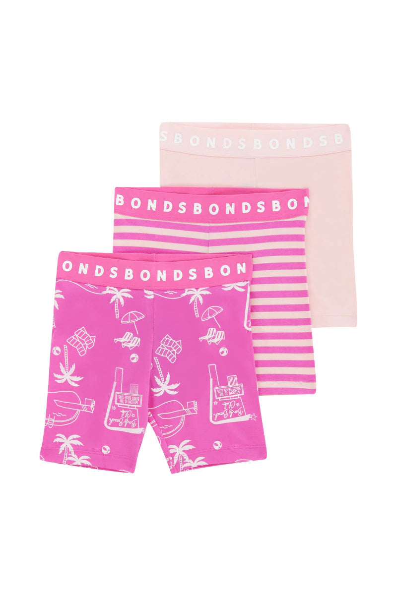 Bonds Kids Next Gen Bike Short 3 Pack - Bonds Beach Club