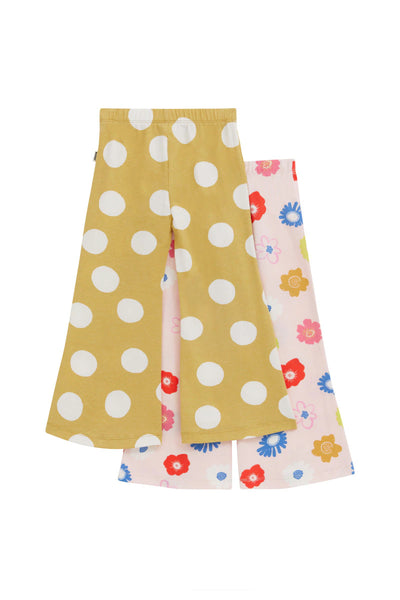 Bonds Kids Next Gen Flared Legging 2 Pack - Floral/Spot