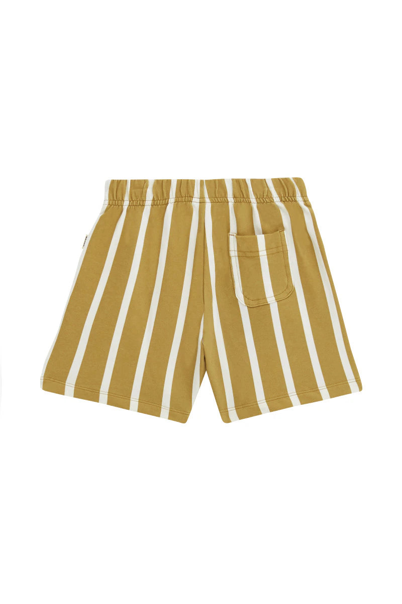 Bonds Kids Soft Threads Short - Clubhouse Stripe Caramel