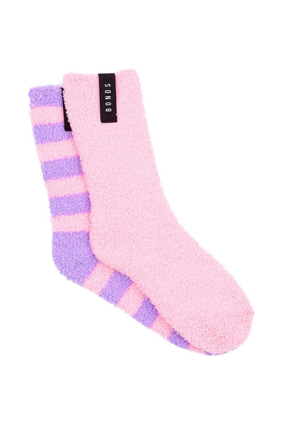 Bonds Kids Supersoft Crew Socks 2 Pack - Pink/Purple