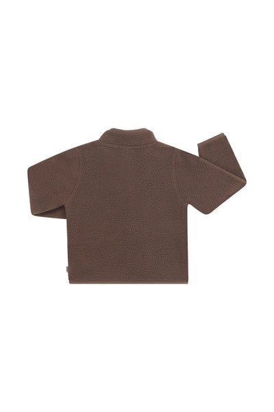 Bonds Kids Teddy Fleece Half Zip Pullover - Truffle