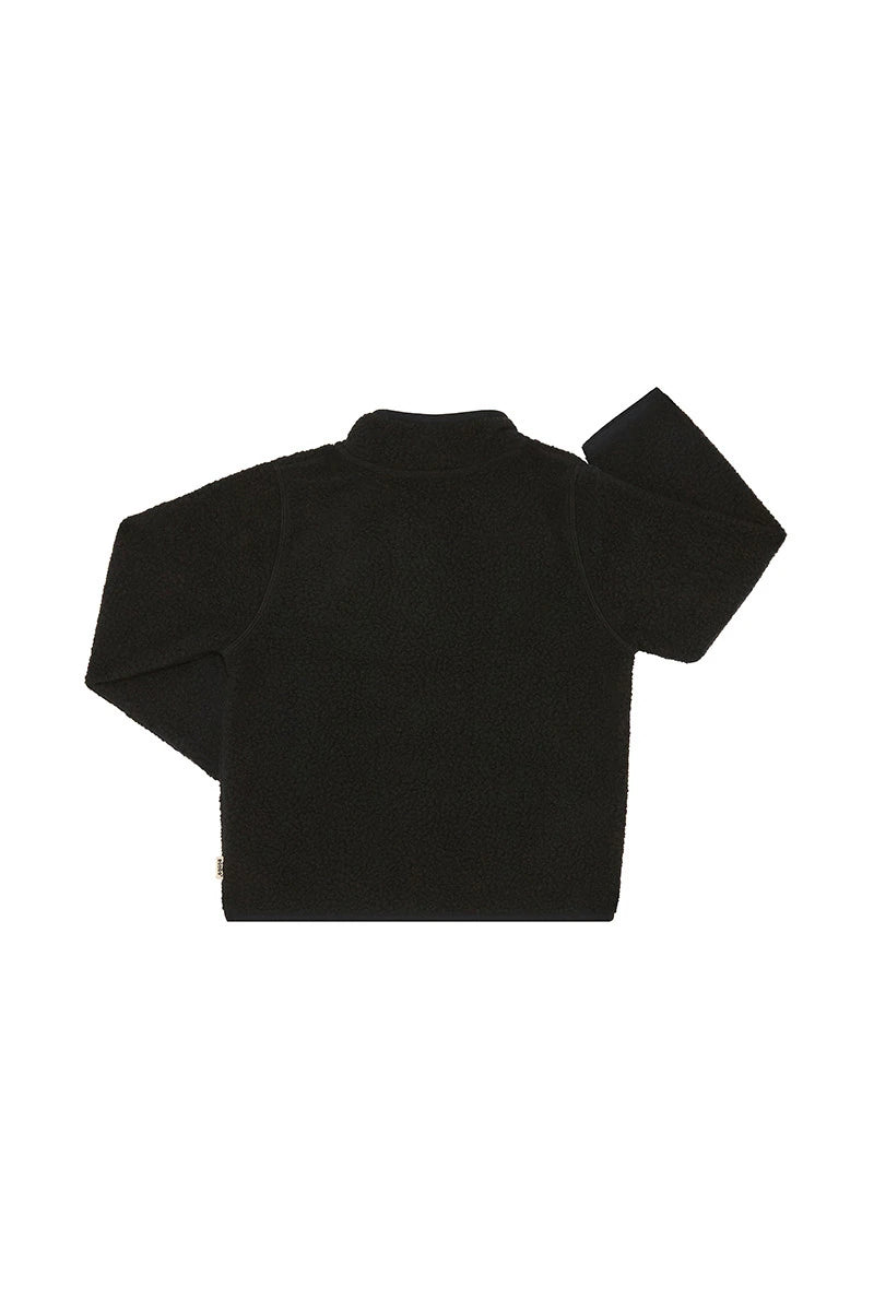 Bonds Kids Teddy Fleece Half Zip Pullover - Nu Black