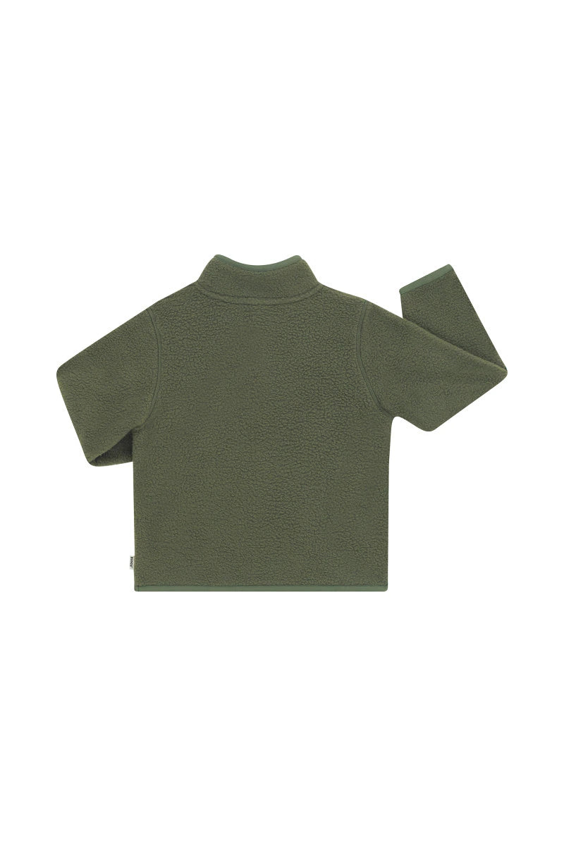 Bonds Kids Teddy Fleece Half Zip Pullover - Hiker Green