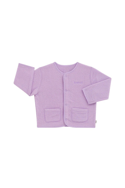 Bonds Kids Teddy Fleece Jacket - Cotton Purple Pansy