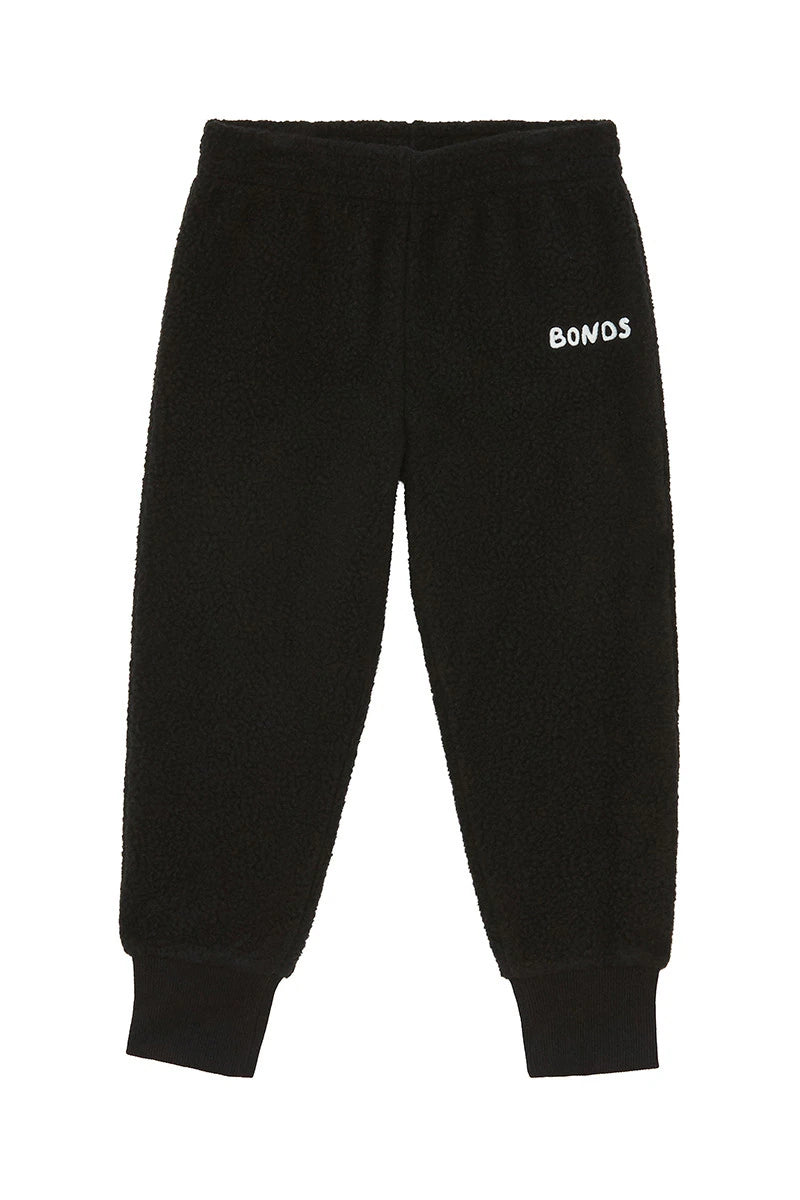 Bonds Kids Teddy Fleece Trackie - Nu Black