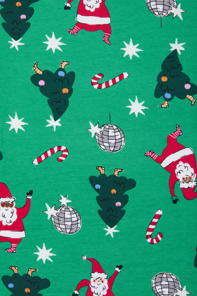 Bonds Kids Tee Sleep Set - Green Disco Santa