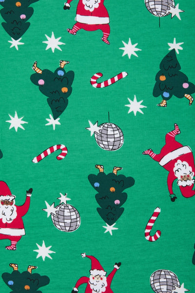 Bonds Kids Tee Sleep Set - Green Disco Santa