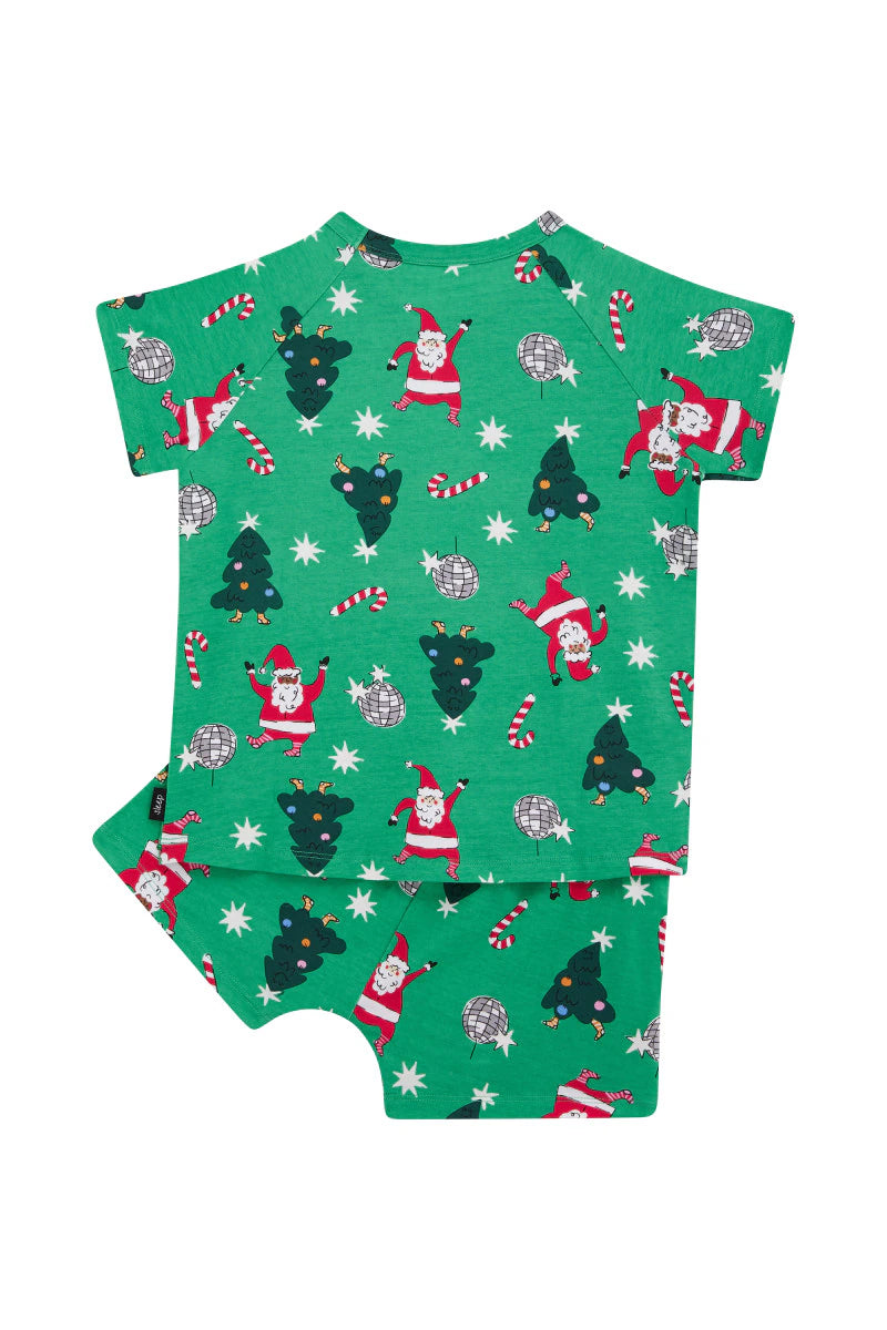 Bonds Kids Tee Sleep Set - Green Disco Santa