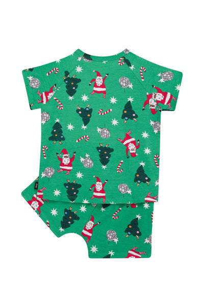 Bonds Kids Tee Sleep Set - Green Disco Santa