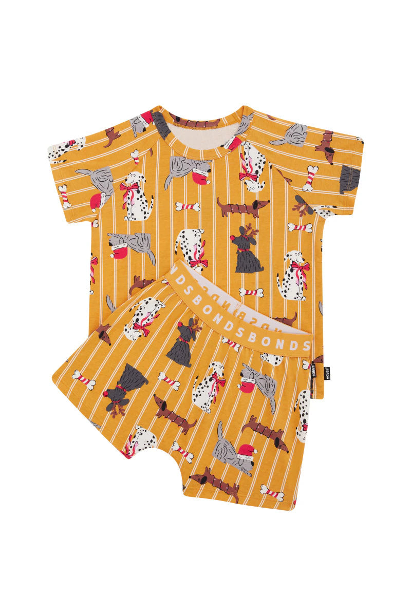 Bonds Kids Tee Sleep Set - Puppies For Christmas