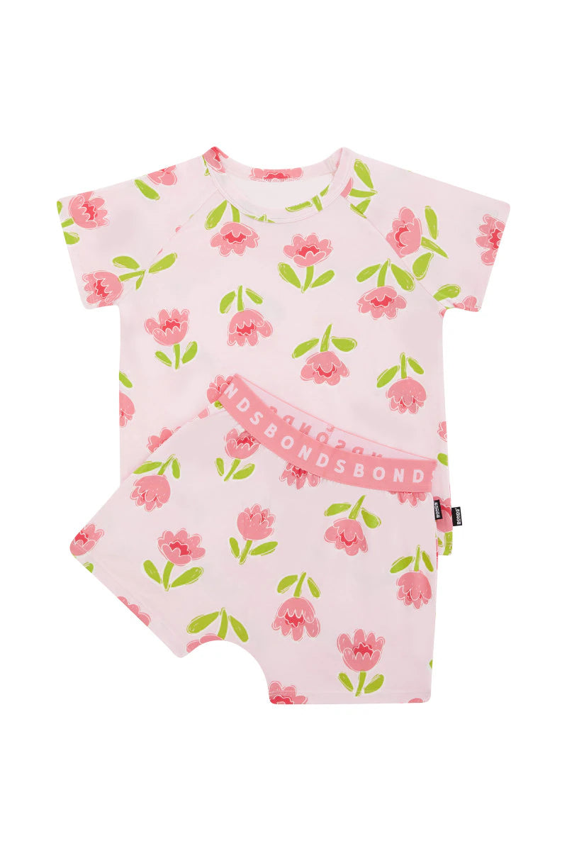 Bonds Kids Tee Sleep Set - Sunlit Petals Pink