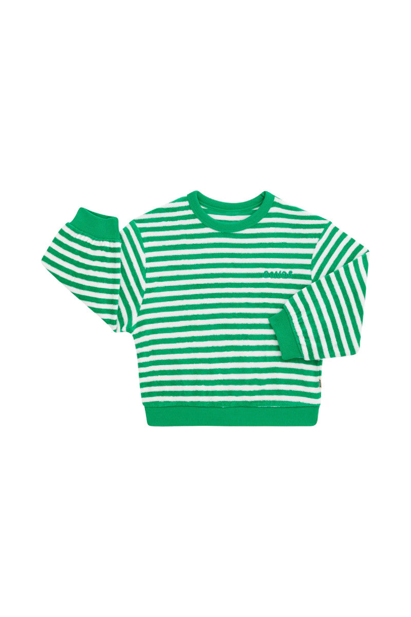 Bonds Kids Terry Toweling Pullover - Bonds Medium Brenton Stripe Frog