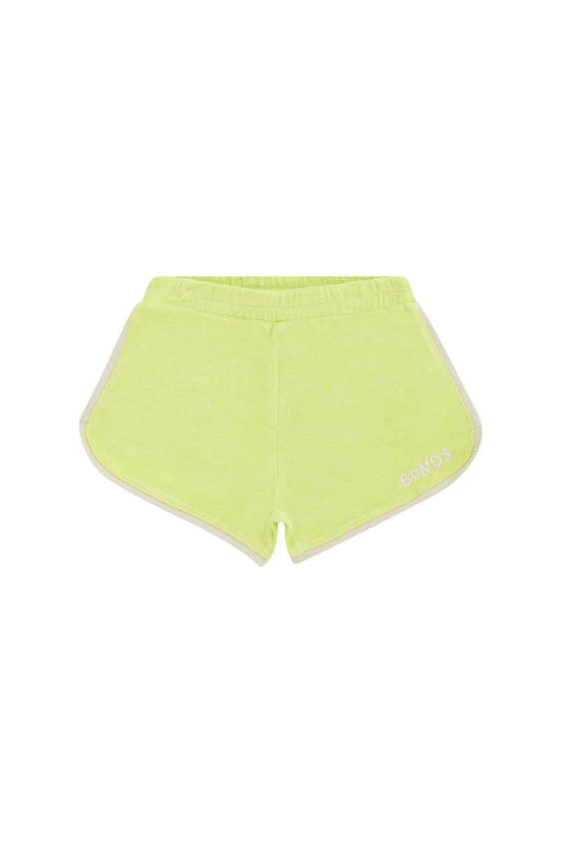 Bonds Kids Terry Towelling Short - Lemon Tea Tree