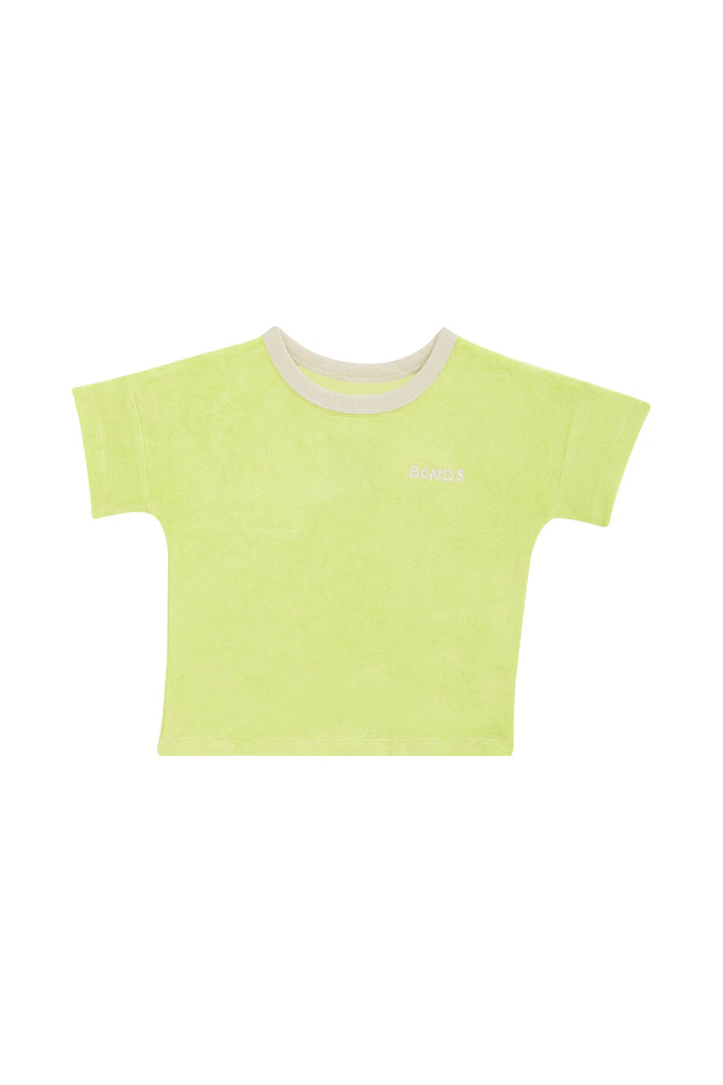 Bonds Kids Terry Towelling Tee - Lemon Tea Tree