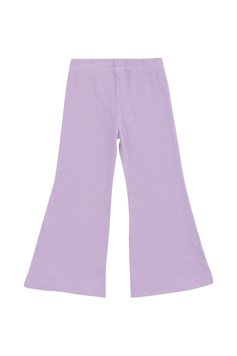 Bonds Kids Wide Rib Flare Pant - Cotton Purple Pansy