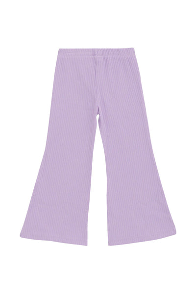 Bonds Kids Wide Rib Flare Pant - Cotton Purple Pansy