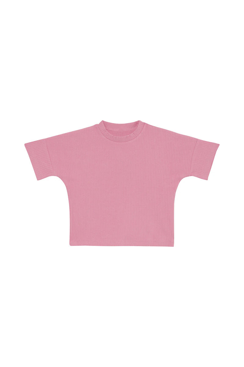 Bonds Kids Wide Rib Tee - Strawberry Milkshake