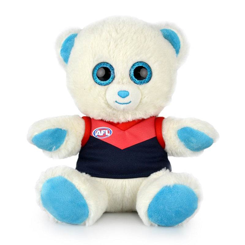 Korimco 22cm AFL Sparkle Melbourne Plush Teddy Bear Toy - Outlet Shop For Kids