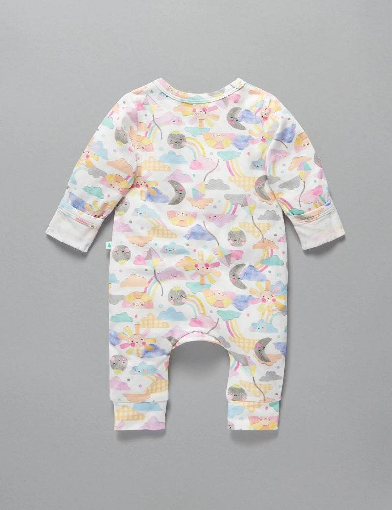 Little Green & Co Jersey Footless Onesie - Sunshine Friends - Outlet Shop For Kids