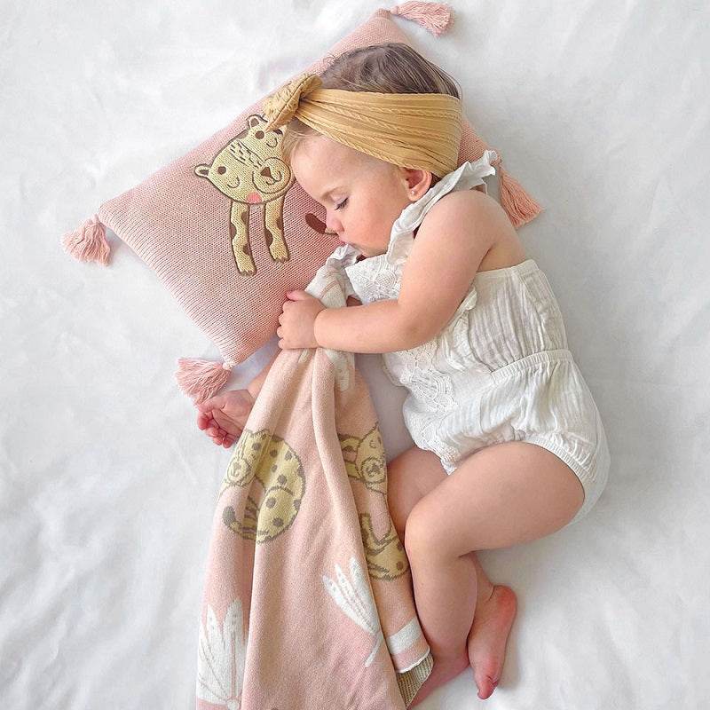 Living Textiles 100% Cotton Knit Cushion - Tropical Mia - Outlet Shop For Kids