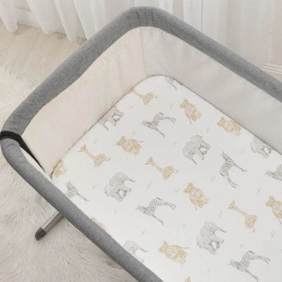 Living Textiles 2 Pack Bedside Sleeper Fitted Sheets - Savanna Babies - Outlet Shop For Kids