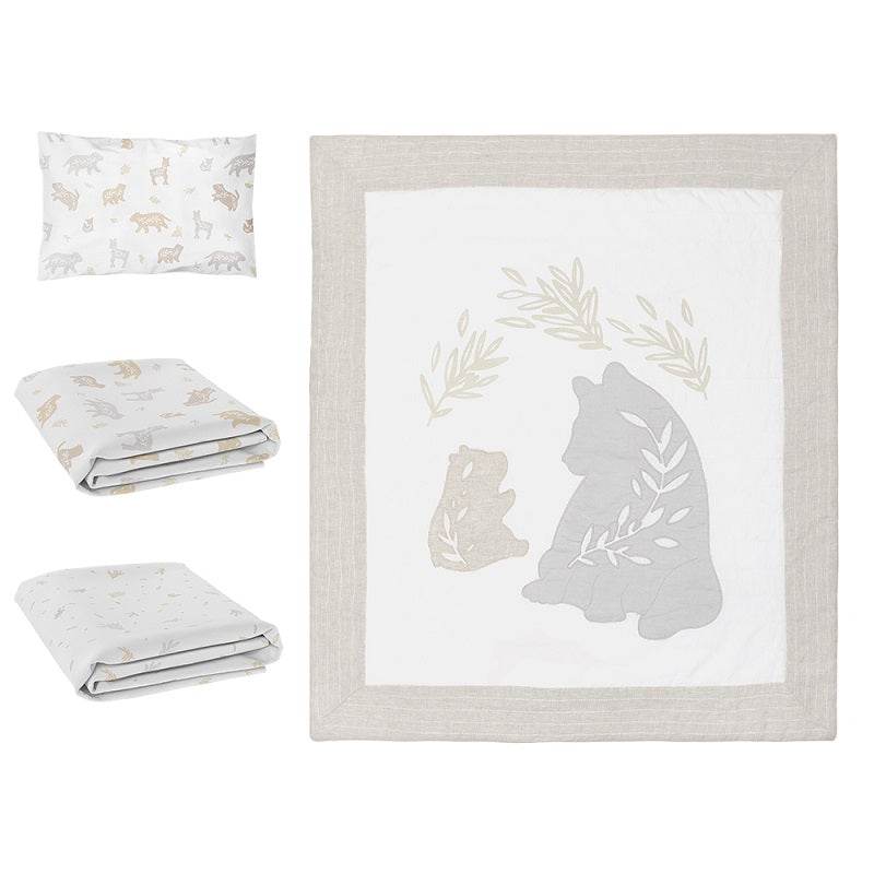 Living Textiles 4 Piece Nursery Set - Bosco Bear - Outlet Shop For Kids