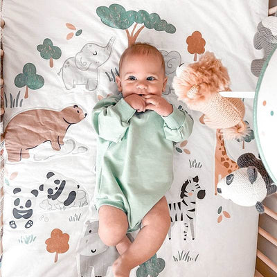 Living Textiles 4 Piece Nursery Set - Day at the Zoo - Outlet Shop For Kids