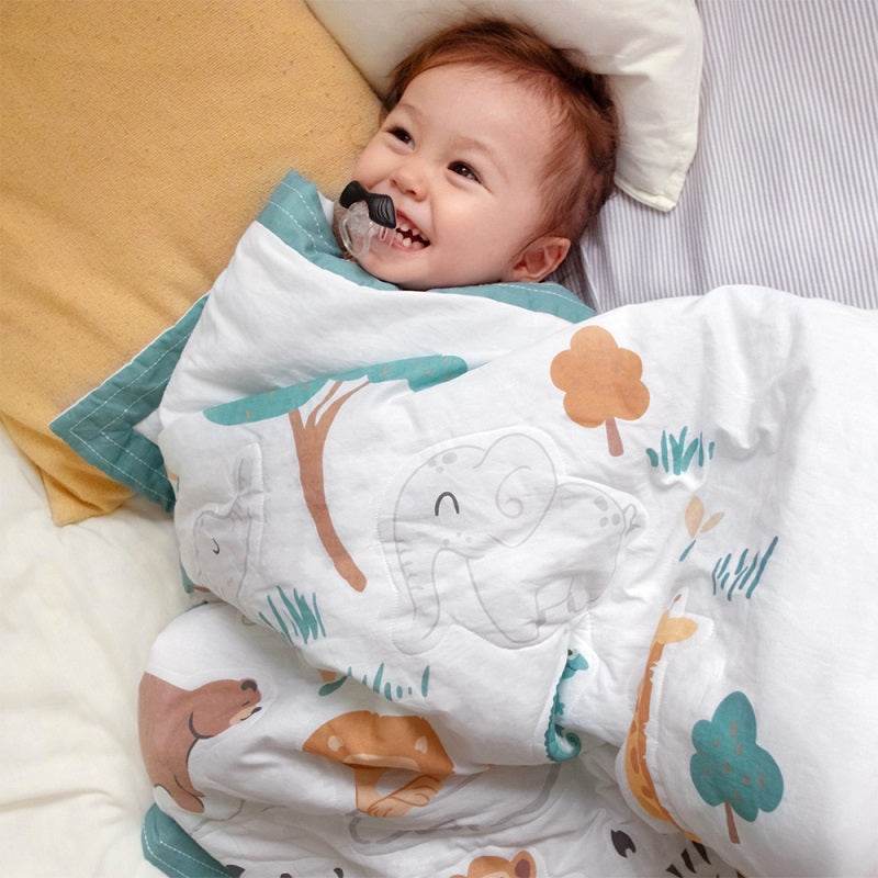 Living Textiles 4 Piece Nursery Set - Day at the Zoo - Outlet Shop For Kids
