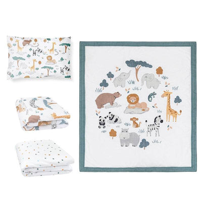 Living Textiles 4 Piece Nursery Set - Day at the Zoo - Outlet Shop For Kids