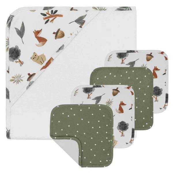 Living Textiles 5 Piece Bath Gift Set - Forest Retreat - Outlet Shop For Kids