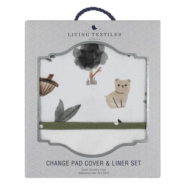 Living Textiles Change Mat Cover and Liner Set - Forest Retreat - Outlet Shop For Kids